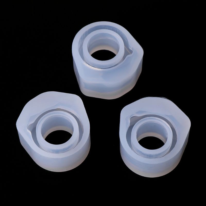 1 Bộ Khuôn Silicone Làm Nhẫn Thủ Công 3 Kích Thước 16 / 16.6 / 17mm