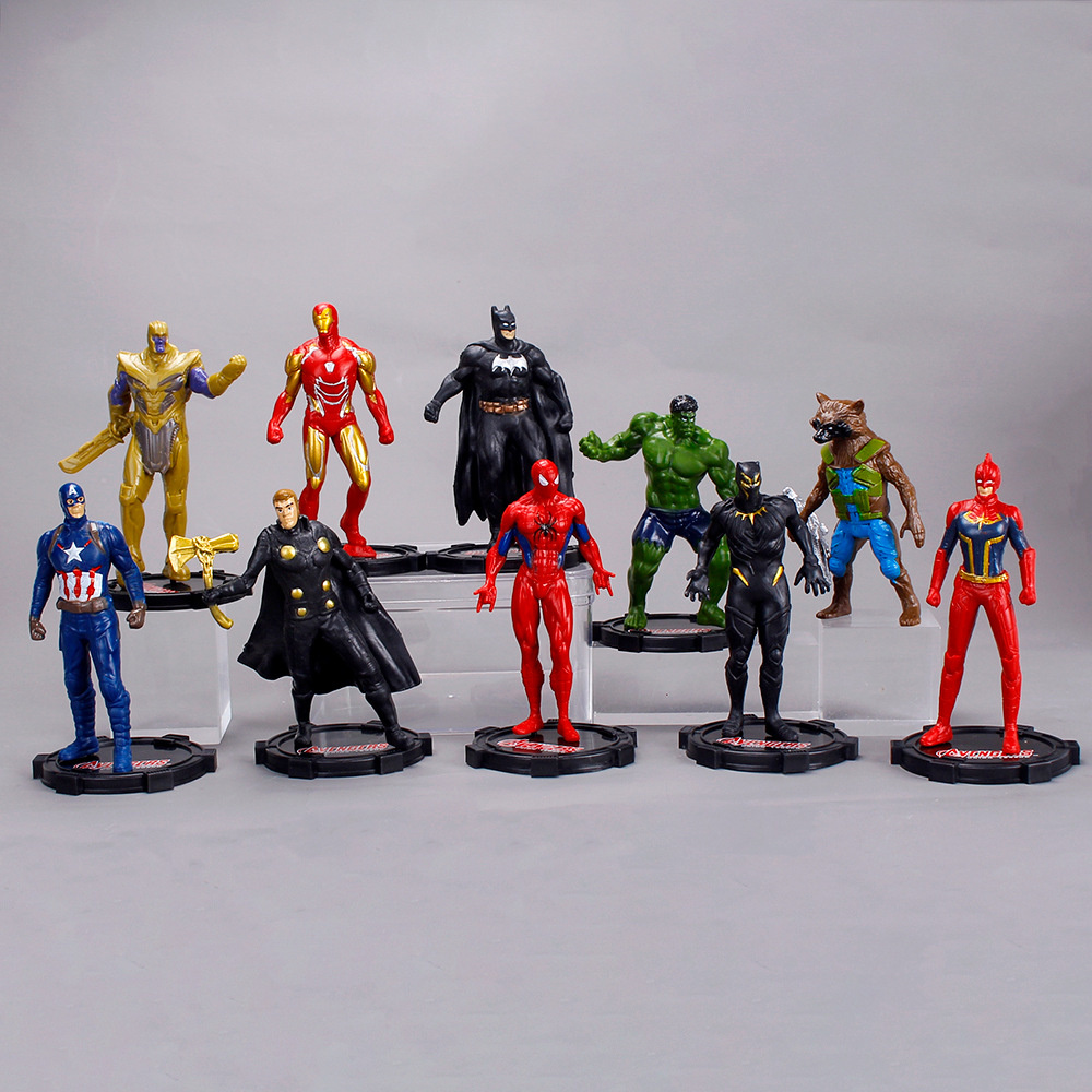 Mô Hình Nhân Vật Siêu Anh Hùng Marvel Avengers Trang Trí Bánh Kem