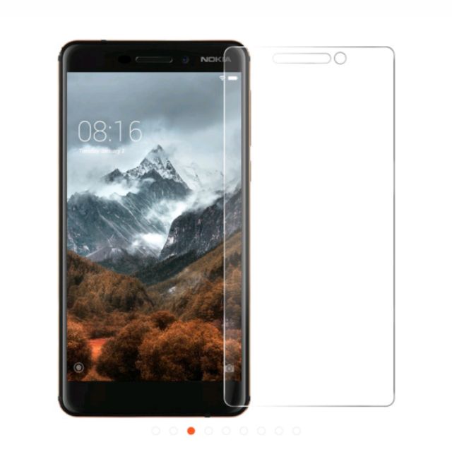 Bộ 3 dán kính 9h cho Nokia 6 trong suốt
