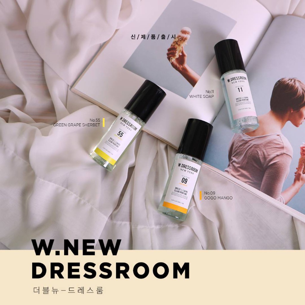 [70/150ml] Xịt thơm W Dressroom Dress & Living Clear Perfume | Thế Giới Skin Care
