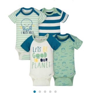 Set 4 bodysuist bé trai Gerber size 6-18m