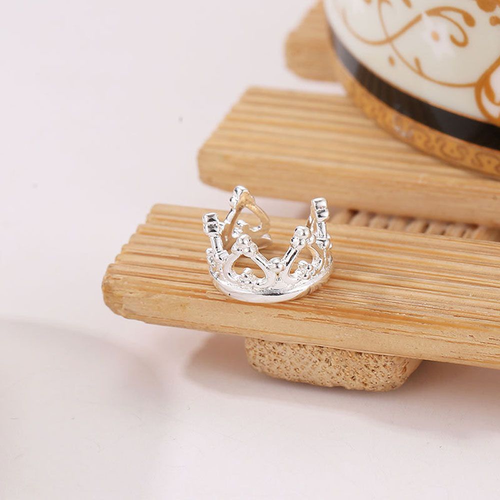 1 khuyên kẹp vành tai hình vương miện nhiều màu thời trang cho nữ