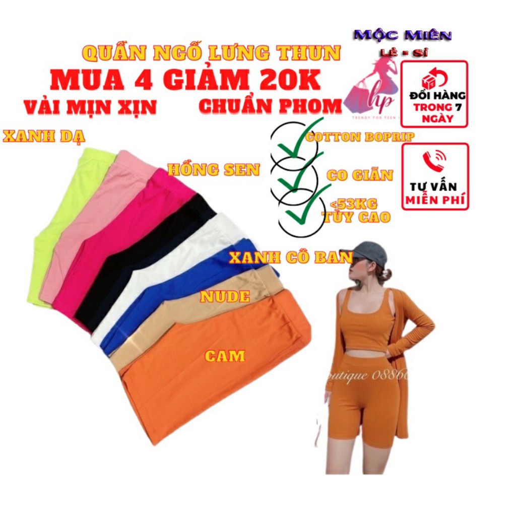 Quần ngố nữ leggin bản lưng thun cotton borip xịn lên phom chuẩn ôm body thời trang nữ- mã VD20