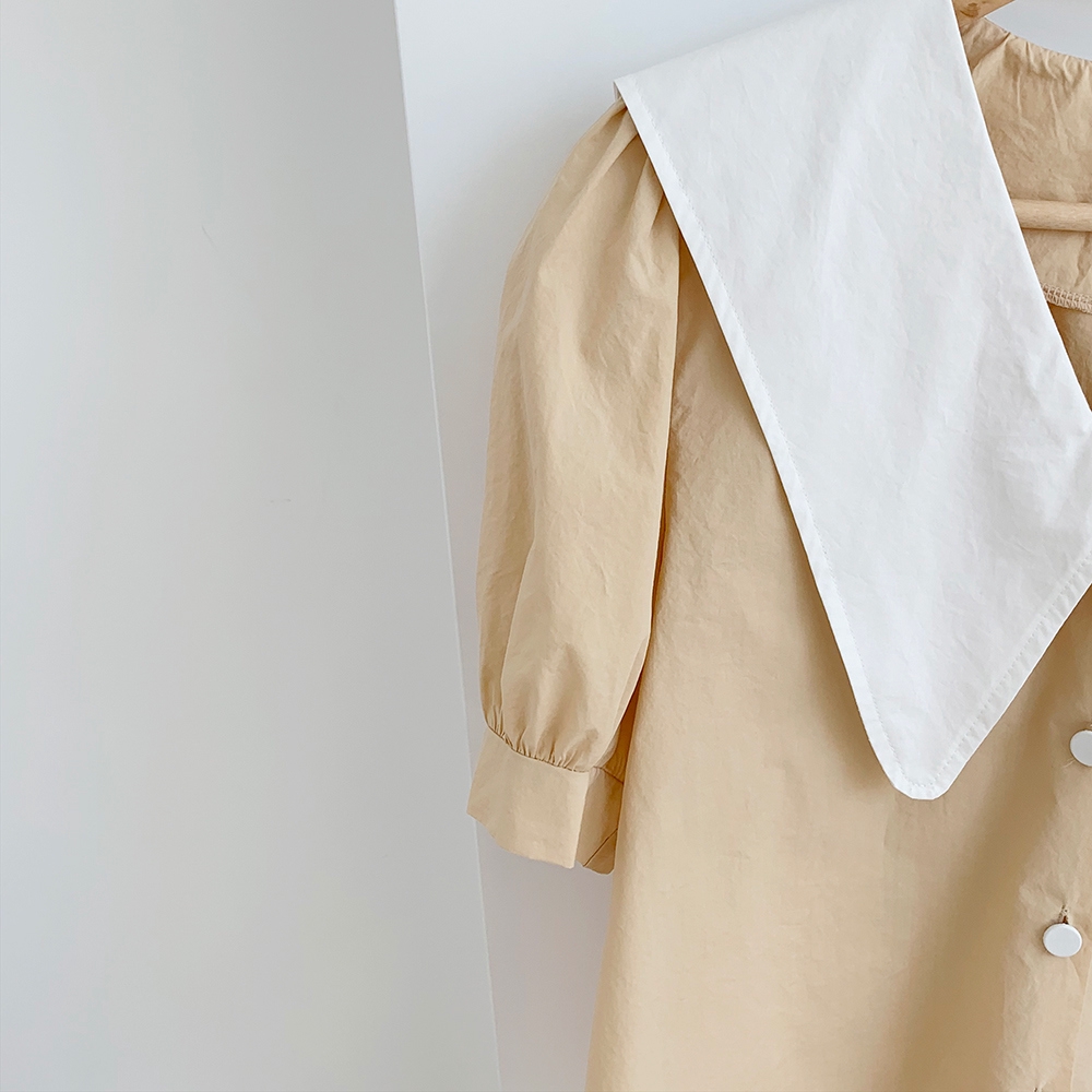 Áo sơ mi ngắn tay cổ chữ v xinh xắn cho nữ 34436