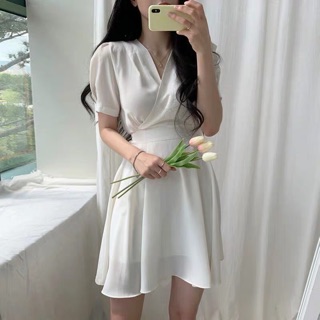 [ORDER] Váy chiffon buộc nơ Hàn Quốc