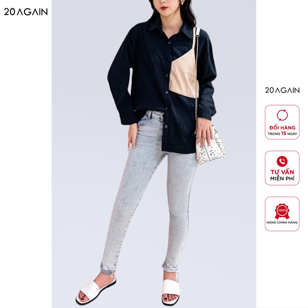 Quần Jean Skinny Xước Dọc QSA0025 - 20Again