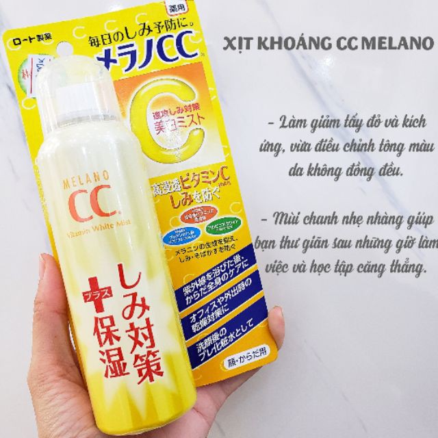 Xịt Khoáng Dưỡng Trắng Da Chống Thâm Nám Melano CC Whitening Mist (100g)