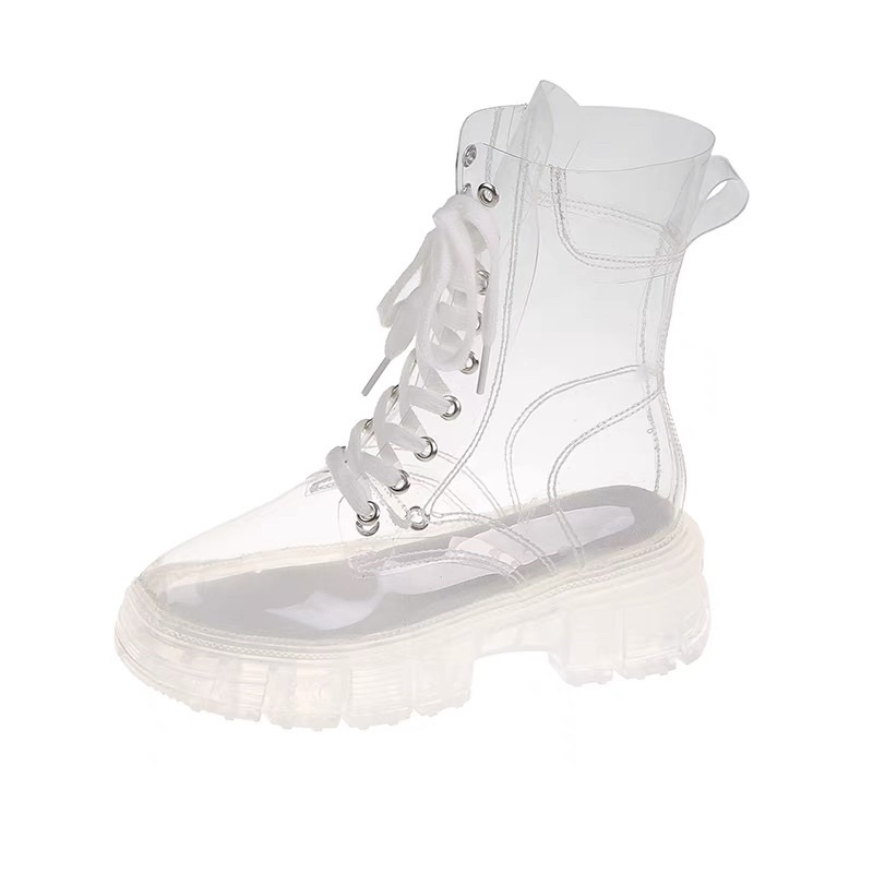 Boots trong suốt kèm tất