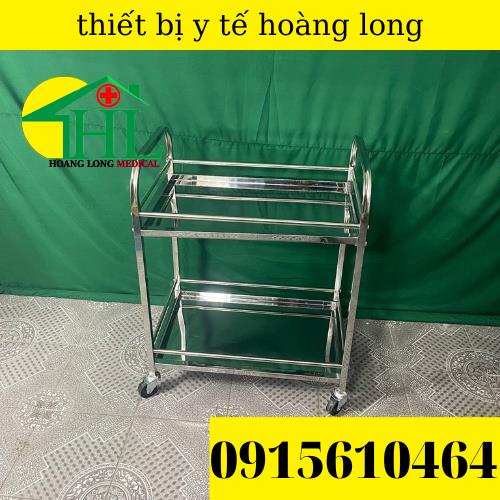 Xe Tiêm 2 Tầng Inox - Xe Đẩy Inox