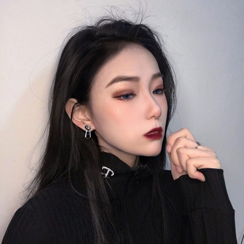 Khuyên tai hình khóa kéo độc đáo phong cách hip hop cá tính cho nam và nữ