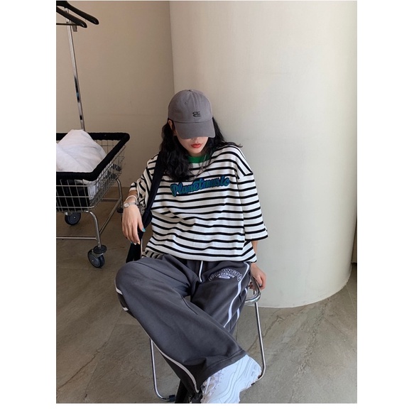 Áo Thun Cotton PLANET trắng phối xanh Unisex (Ảnh Thật/Có Sẵn) | BigBuy360 - bigbuy360.vn