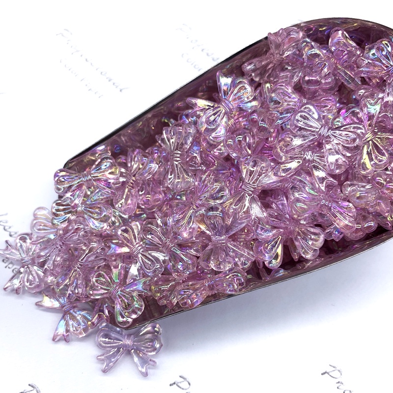 30 Cái / Lốc 15*18mm AB Dream Color Hình Nơ Phụ Kiện Làm Trang Sức Thủ Công