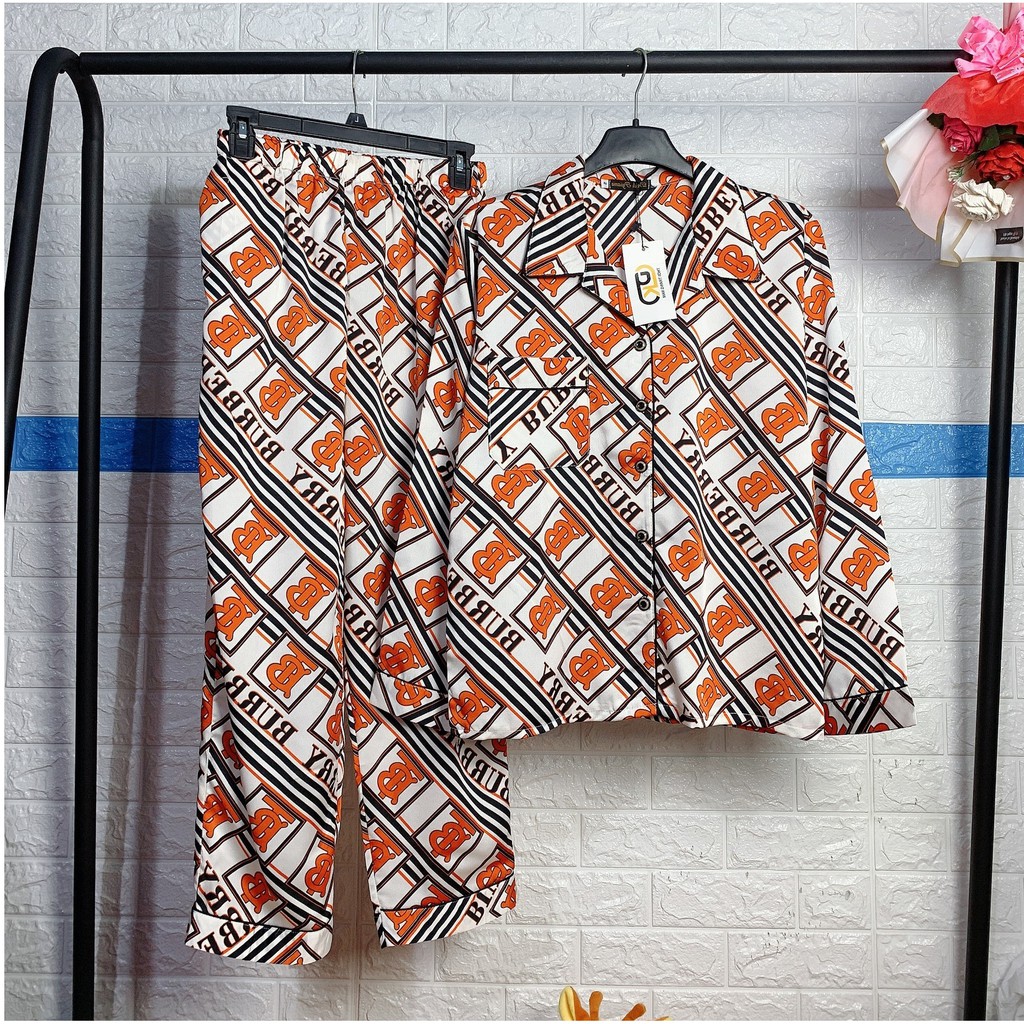 Bộ đồ ngủ mặc nhà pijama dài tay  nam cao cấp ,chất lụa pháp không nhăn mềm mịn form to rộng