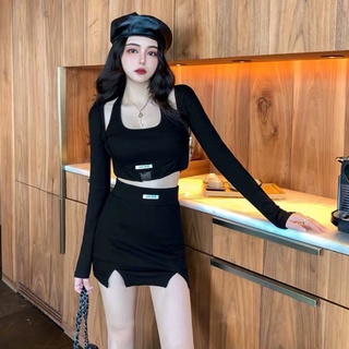 Set áo vay thể thao 3 món Ulzzang