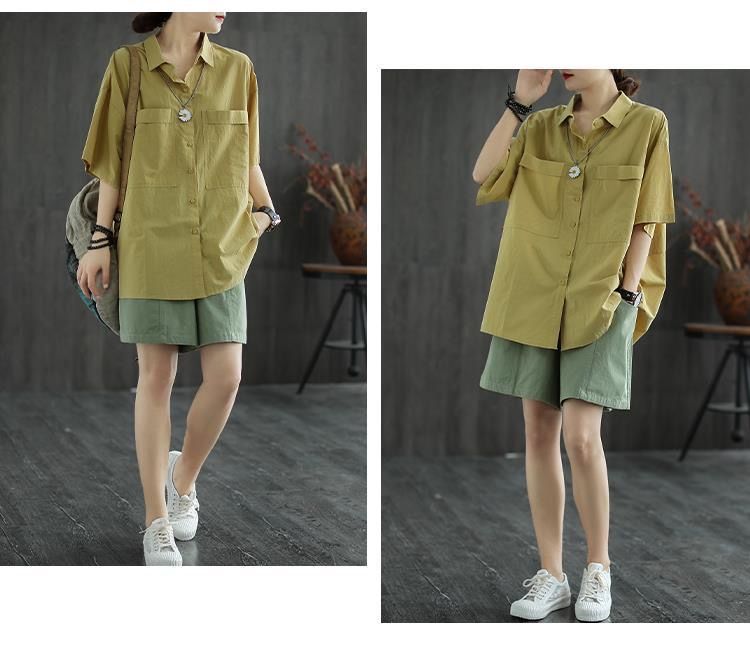 Quần Short Cotton Nguyên Chất Ống Rộng Lưng Cao Mùa Hè Kích Thước Lớn 3xl Dễ Phối Đồ Hàng Mới Năm 2021