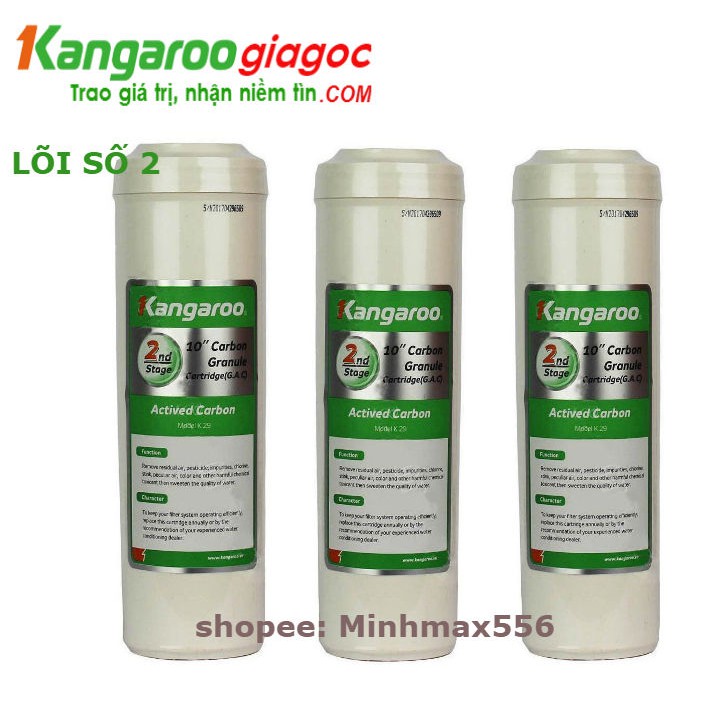 [GIÁ HỦY DIỆT] Lõi Lọc kangaroo số 2 Chính Hãng, Lắp Được Cho Tất Cả Các Loại Máy Lọc Nước RO