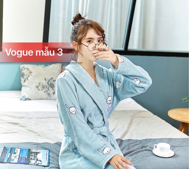 Áo Choàng Tắm Lông Cừu Vogue