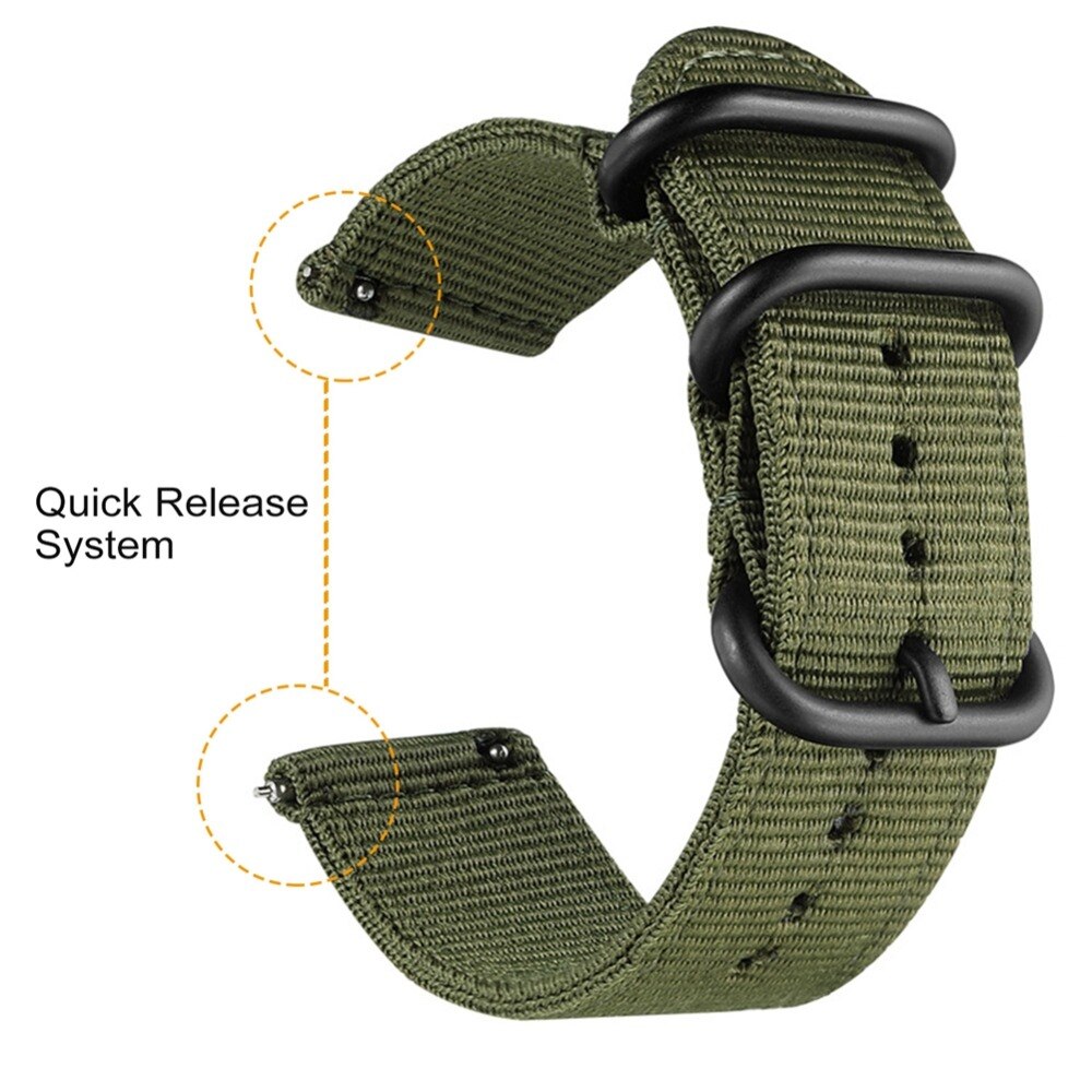 Dây Đeo Nylon 18 20 22mm Cho Đồng Hồ Garmin Vivoactive 4 4s Forerunner 245 645 Vivoactive 3