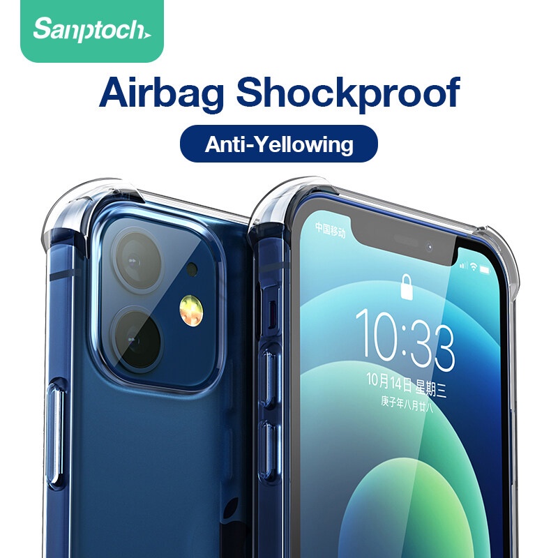 Ốp Điện Thoại Mềm Trong Suốt Có Túi Khí Chống Sốc Cho iPhone 11 / 12 / 13 / 14 Pro Max 14 Plus 13