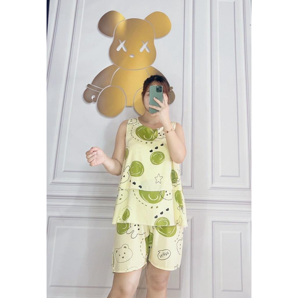 (Chọn mẫu) Bộ lanh lụa bầu đùi 2 tầng size cho mẹ bầu 45-75kg