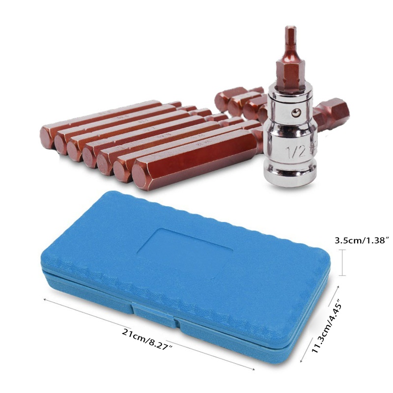 Bộ Tua Vít Lục Giác 1 / 2 Inch 30 / 75mm Bằng Thép S2 Chuyên Dụng