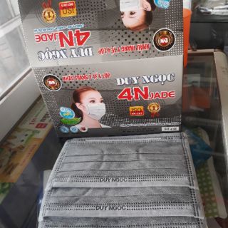 Hộp 50 chiếc khẩu trang y tế 4 lớp duy ngọc màu xám