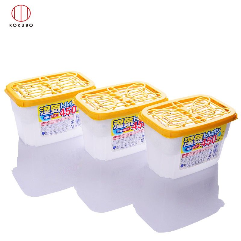 Set 3 hộp hút ẩm 450ml Kokubu Nhật Bản