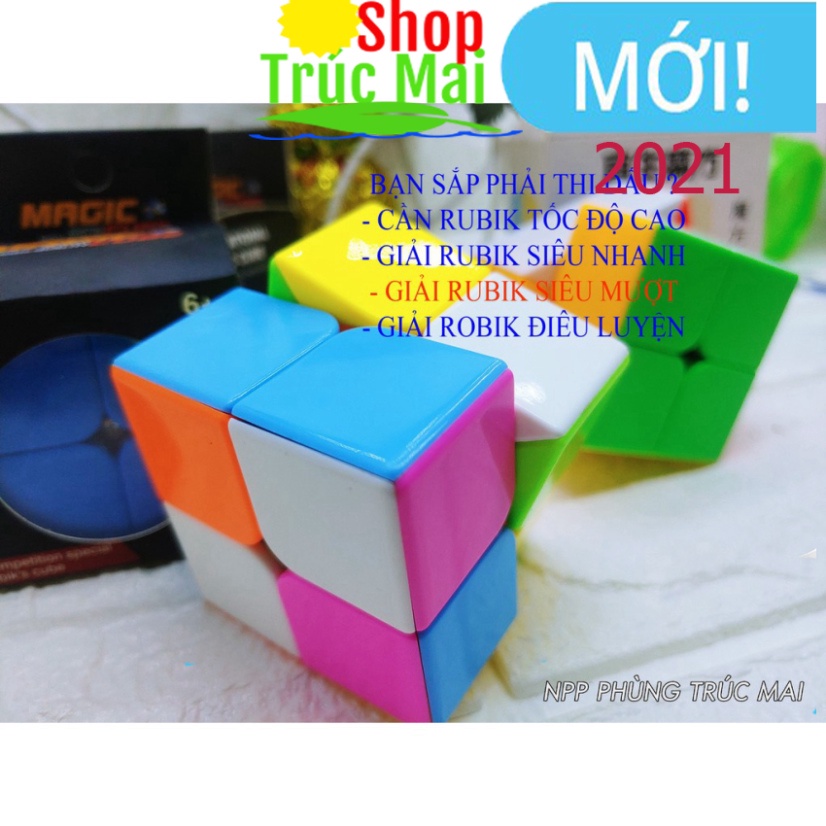 Rubik 2x2  Magic Cube Siêu trơn nhanh tốc độ cao Rubik 2 Tầng