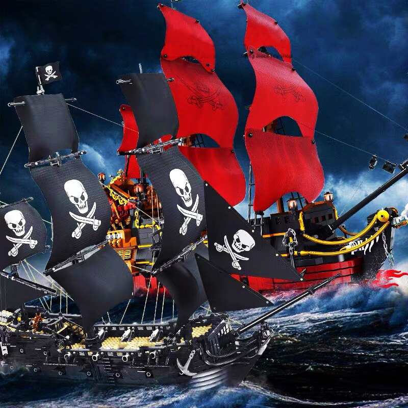 Đồ chơi xếp hình lắp ráp mô hình Ideas Pirate Ship Queen Anne's Revenge Pirate Ship DK6002 Caribbeans Pirate Ship DK6001