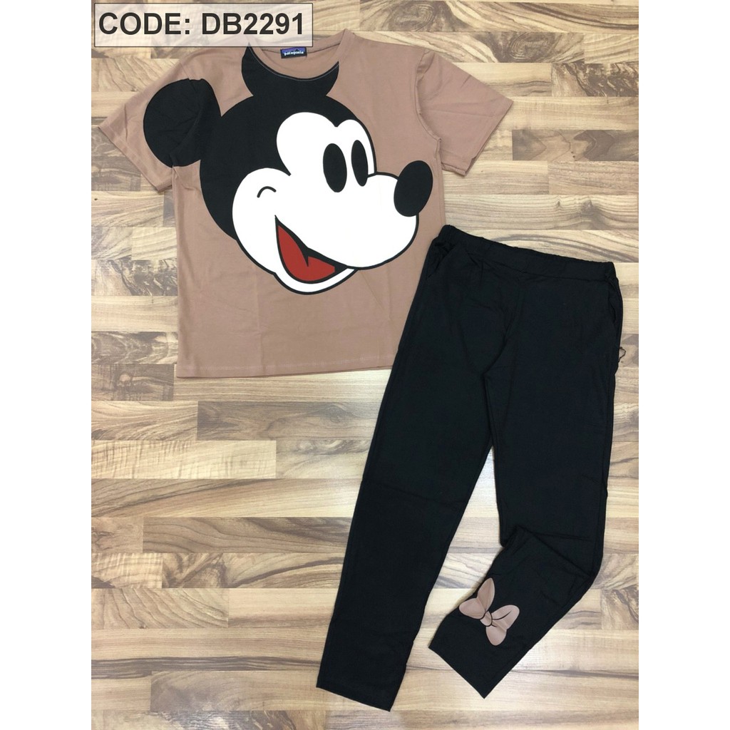 ( ĐỒ NỮ ĐẸP ) ĐỒ BỘ NỮ MICKEY QUẦN DÀI THÁI DẼO