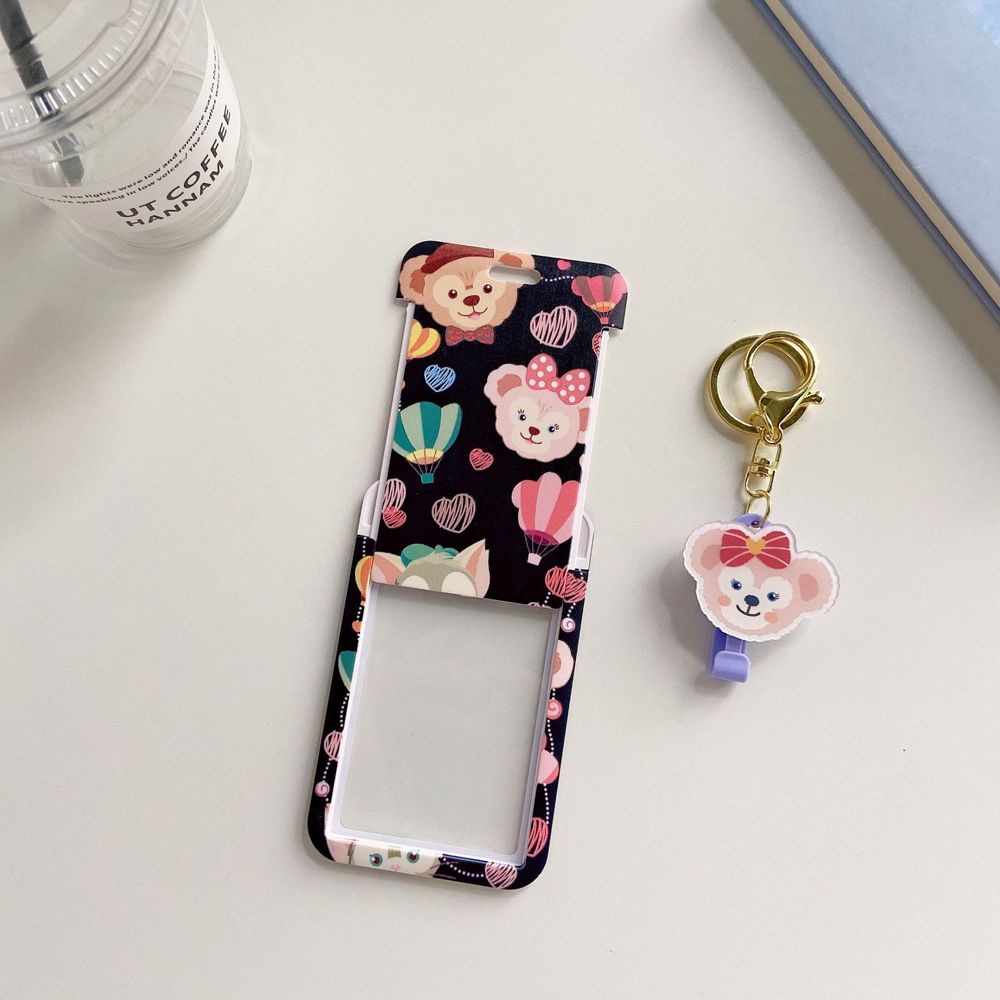 Bao đựng thẻ có dây móc chìa khoá kéo ra thu vào tiện dụng họa tiết mèo xinh xắn dễ thương