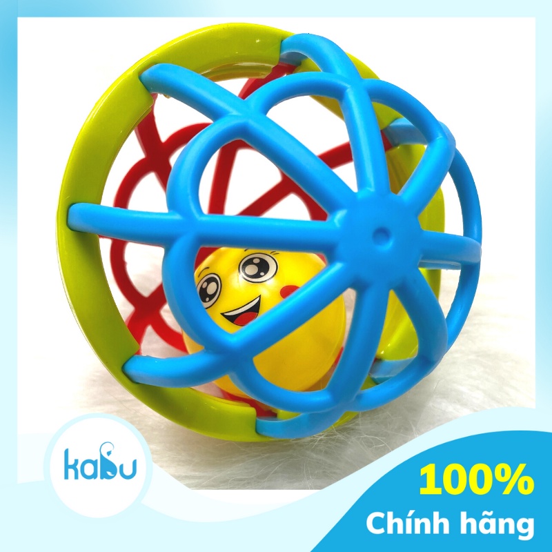 KABU - Bóng Đồ Chơi Xúc Xắc Nhựa Dẻo Mặt Cười Có Âm Thanh Vui Nhộn, Phát Triển Vận Động Tinh