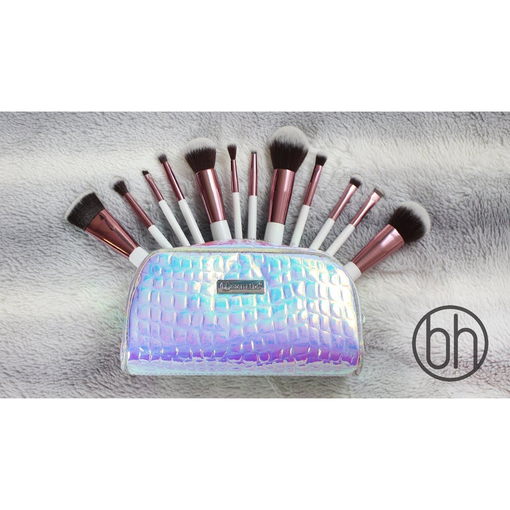 ‼️BỘ CỌ 12 CÂY BH COSMETICS CRYSTAL QUAZT 12 PIECE BRUSH SET WITH COSMETIC CASE