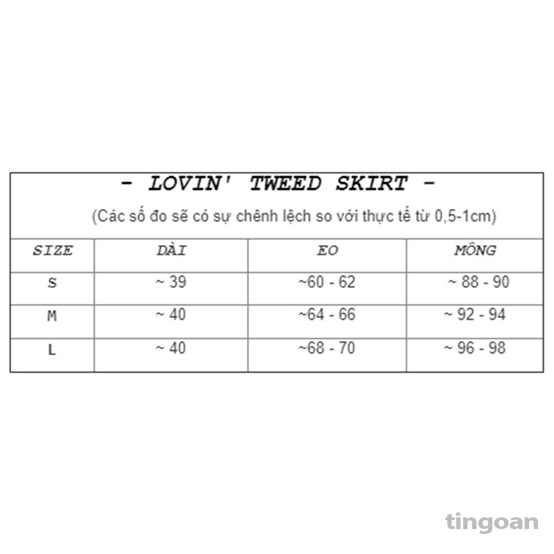 [Mã FASHIONMALLT4 giảm 15% đơn 150k] Chân váy set tweed bện dây trắng tingoan LOVIN' TWEED SKIRT/WH | BigBuy360 - bigbuy360.vn