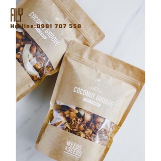 50 túi zipper giấy kraft 10x15+3cm túi zip đáy đứng có cửa sổ _aly