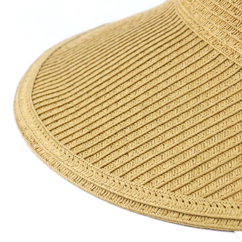 Mũ Rơm Rộng Vành Hở Chóp Chống Nắng Vành Rộng Thoáng Khí Màu Sắc Đơn Giản