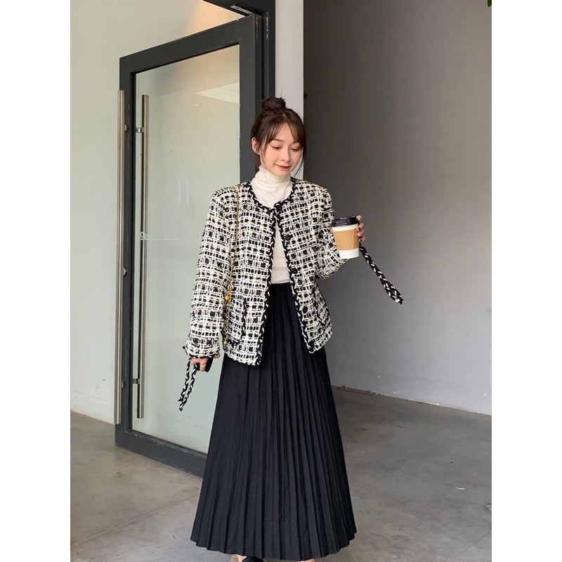 Chân váy midi xếp ly dáng xòe | BigBuy360 - bigbuy360.vn