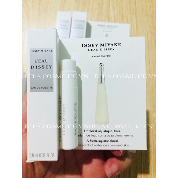 Vial Nước hoa 𝐈𝐬𝐬𝐞𝐲 𝐌𝐢𝐲𝐚𝐤𝐞 L’Eau D’Issey Eau De Toilette 1ml