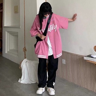 Áo khoác cộc tay dáng bomber PinkBlue