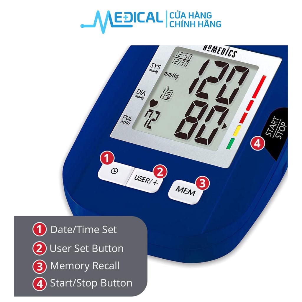 Máy đo huyết áp bắp tay HoMedics BPA-0200 công nghệ đo Smart Measure Technology - MEDICAL