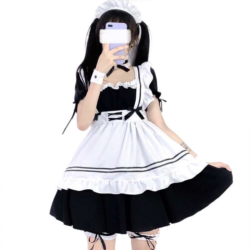Bộ đồ nữ hầu gái quán cà phê thời trang Nhật Bản phong cách Lolita xinh xắn cho nữ