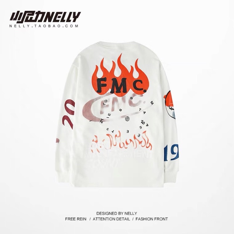 Áo sweater da cá 4132 nelly heybig dáng unisex form rộng 49 24 50