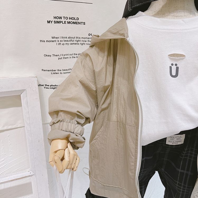 Áo Khoác Chống Nắng Vải Lụa Lạnh Mỏng Thoáng Khí Thoải Mái Chống Tia Cực Tím Dễ Phối Đồ Thời Trang Mùa Hè Cho Bé Trai