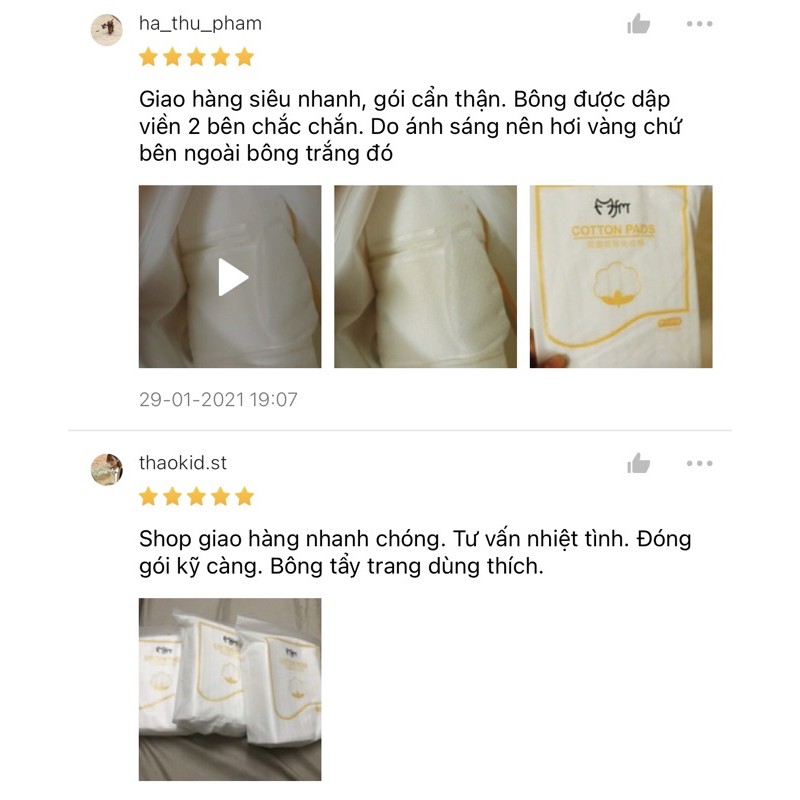 Bông tẩy trang 222 miếng, Bông tẩy trang COTTON PADS chuẩn cao cấp