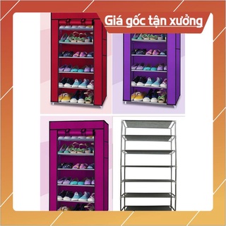 [HOT+FREE SHIP] Tủ vải đựng giày dép 1 buồng 6 ngăn (giao ngẫu nhiên màu)