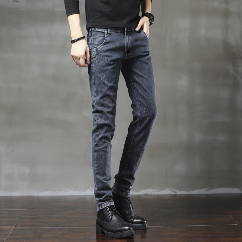 K605 Quần jean nam ống đứng xám khói siêu hót | BigBuy360 - bigbuy360.vn