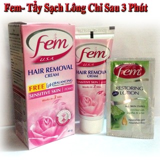 Kem tẩy Lông Fem hiệu quả, kèm gói kem dưỡng