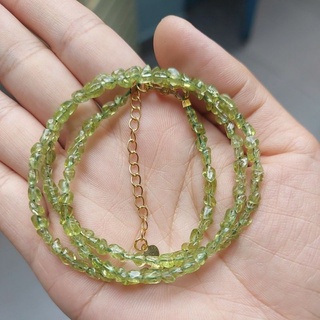 Vòng peridot 3 quấn tự nhiên