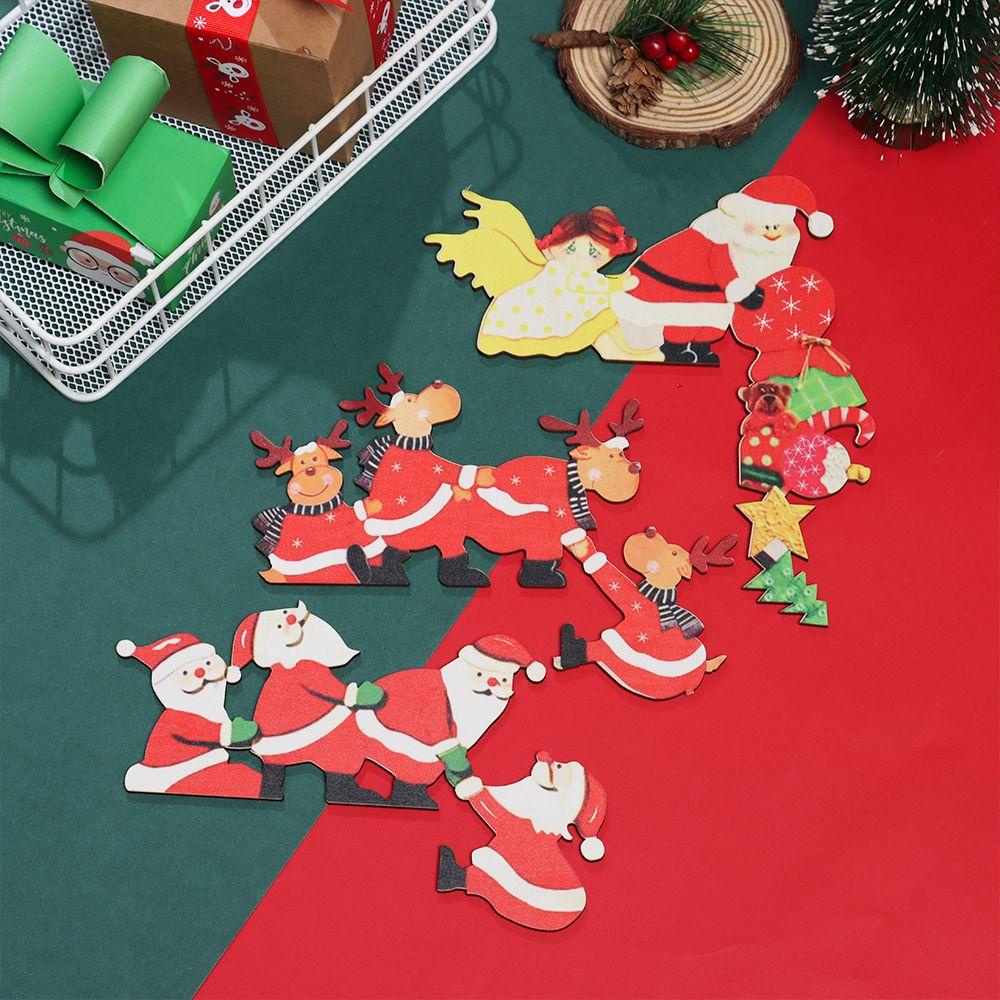 Phụ Kiện Trang Trí Khung Cửa Hình Ông Già Noel Tuần Lộc Dễ Thương