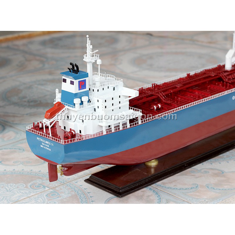 Mô hình tàu chở dầu gỗ trang trí Petrolimex Oil Tanker 100cm